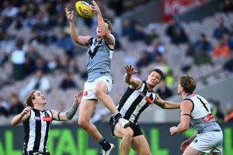 A footy fan attended the Magpies-Power match at the MCG on Sunday before testing positive to COVID-19.
