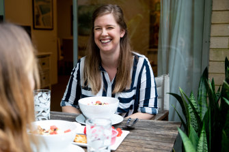 Jessica Irvine lunches at home with Melanie Kembrey. Irvine’s motivation is, ultimately, altruistic: she wants to teach people basic financial literacy, so they have greater power over their lives and future.