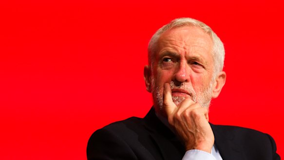 British Labour Party leader Jeremy Corbyn at the annual Labour Conference in Liverpool.