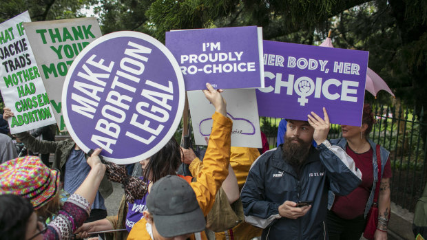 Pro-choice and anti-abortion activists came face-to-face in Brisbane on Sunday.