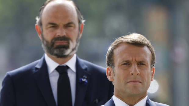 French President Emmanuel Macron with his Prime Minister, Edouard Philippe.
