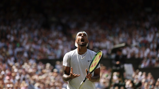 Nick Kyrgios during last year’s Wimbledon final.