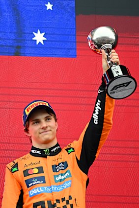 Piastri was forced to settle for third on the podium.