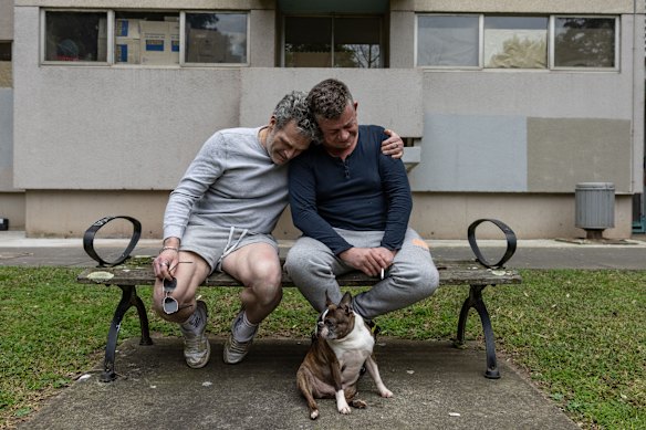 Taite Collins (right) said he didn’t understand how a call to emergency services could end with the death of his partner, Collin Burling.