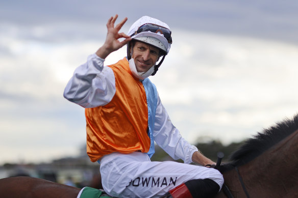Hugh Bowman scored his 100th group 1 win.