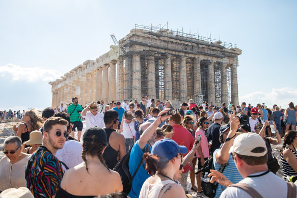 Symbol of democracy ... the Parthenon, Acropolis, in Athens, A temple dedicated to the ancient Greek goddess Athena, it was built in 432BC - before the West was an idea. 