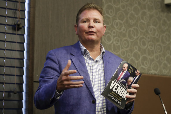Former Liberal Minister Craig Laundy speaks during the launch of David Crowe's book Venom.