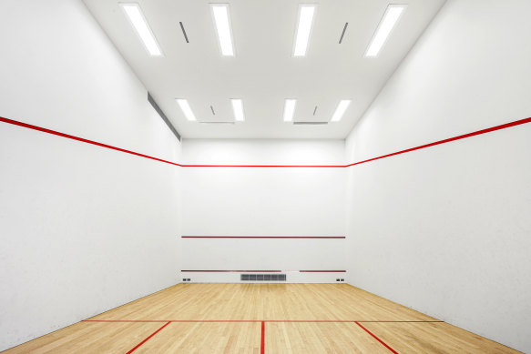 Otahki includes a squash court, built into the hillside under the office building.