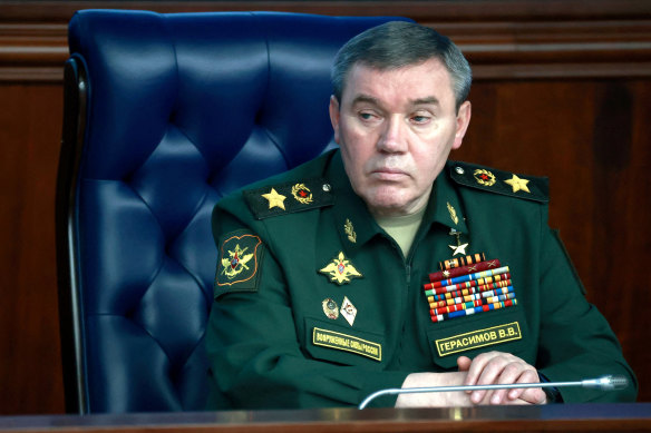 Rus Silahlı Kuvvetleri Genelkurmay Başkanı Valery Gerasimov, 21 Aralık 2022'de Rusya'nın Moskova kentinde düzenlenen Savunma Bakanlığı Kurulu yıllık toplantısına katıldı. 