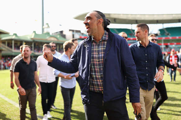 Adam Goodes has strengthened his association with soccer, a sport he says was his first love.
