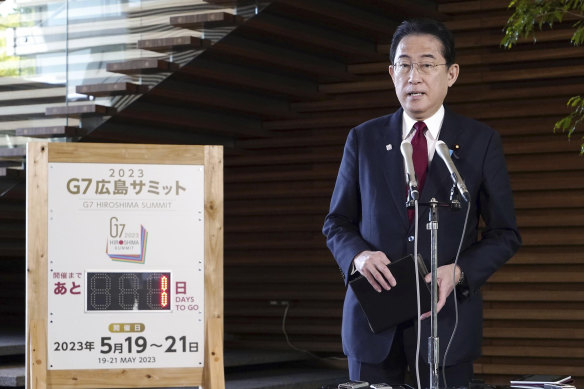 Japanese Prime Minister Fumio Kishida prepares to welcome leaders of the world’s largest advanced economies to the G7 summit in Hiroshima tomorrow.