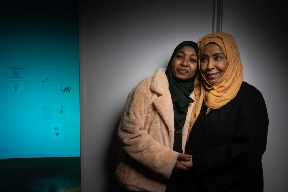 Fatime Tahir Adoum, who says she lost her two children due to lack of family violence support, and the woman who helped put her life back together, Samia Baho.