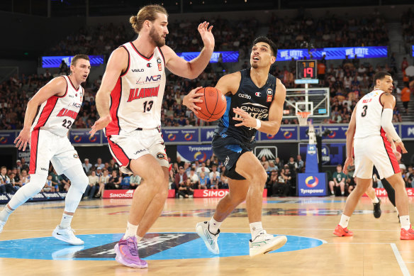 United’s Shea Ili in action during the game two battle in Melbourne.