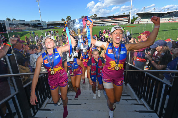 The Lions have claimed their second AFLW flag.