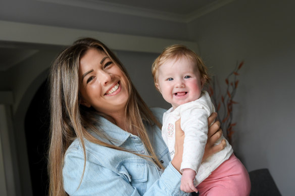 Rachel Caldwell didn’t want to change her name when she got married, but she is glad she did now that she has her daughter, Seren.