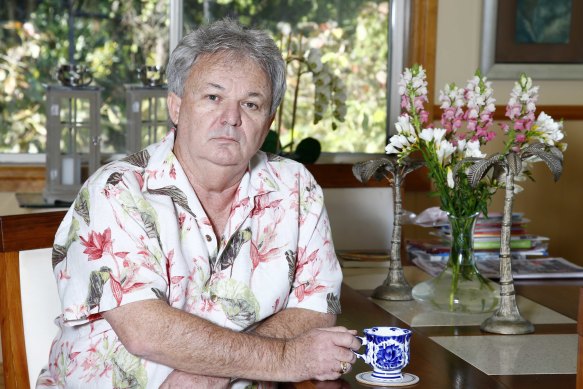 Peter Foster at his home on the Gold Coast on Friday.