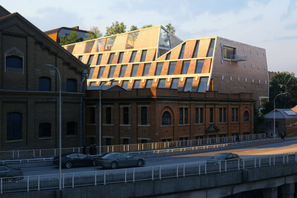 The “ridgeline” of the museum’s new development.