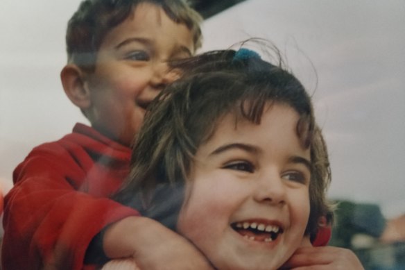 Max and Zowie Douglas-Kinghorn as children.