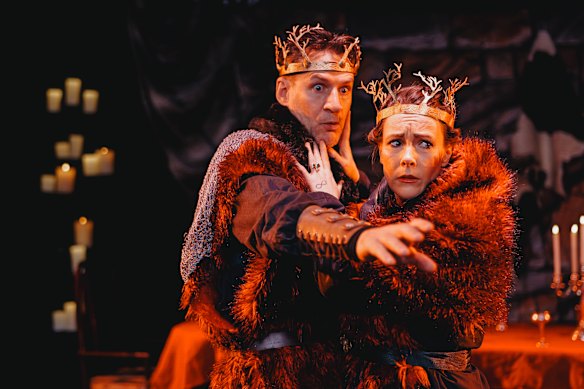 Charles Mayer and Jo Bloom as the royal couple.