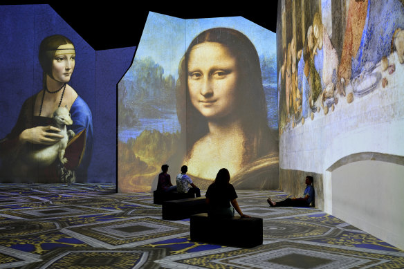 Leonardo da Vinci: 500 Years of Genius includes projections that bring his work within reach.