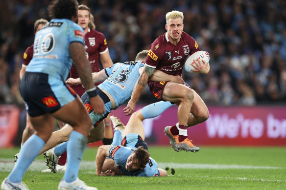 Cameron Munster lead the Maroons to victory and was named man of the match.