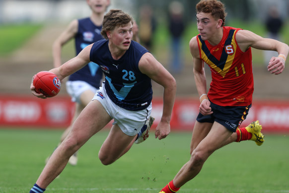 Vic Metro’s Josh Smillie is a potential No.1 draft pick, but it’s not yet clear who will have that pick; Richmond, North Melbourne or West Coast.