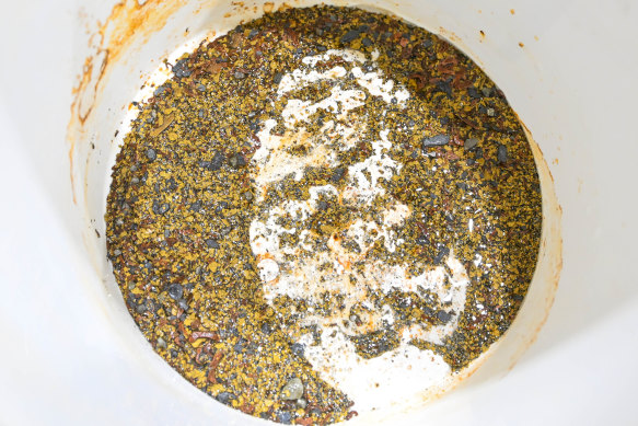 Some of the gold extracted from the Kaiser Reef processing facility. 