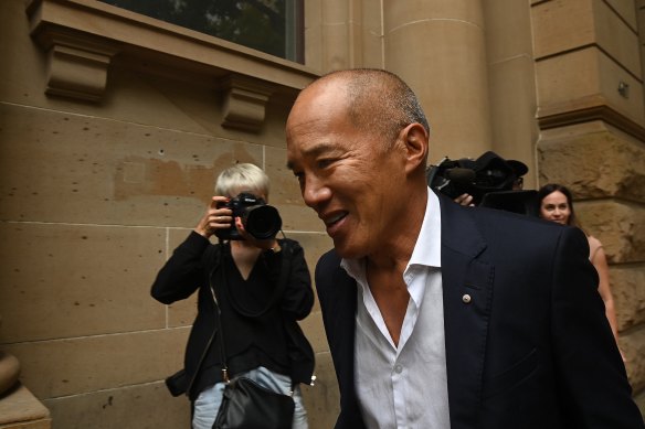 Charlie Teo arrives for the Health Care Complaints Commission disciplinary hearing.