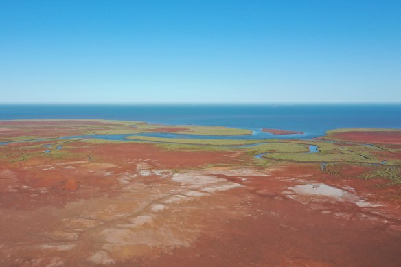 The Mardie salt plains where BCI Minerals wants to build a project exporting 5.3 million tonnes of salt per year.