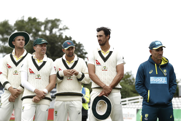 Coach Justin Langer, far right, has contributed to a cultural shift. 