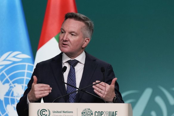 Chris Bowen is understood to have proposed that COP28 agree fossil fuels should peak by 2025.
