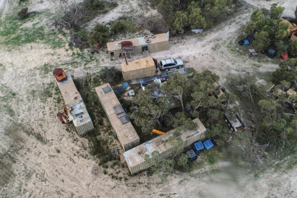 An aerial shot of the block of land in Kaniva that contained the allegedly illegal dump.