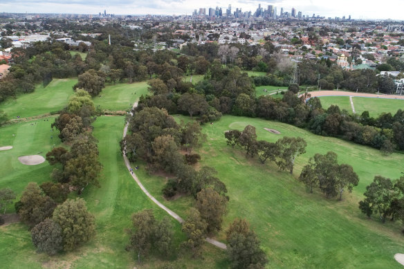 An aerial shot of the Northcote course.