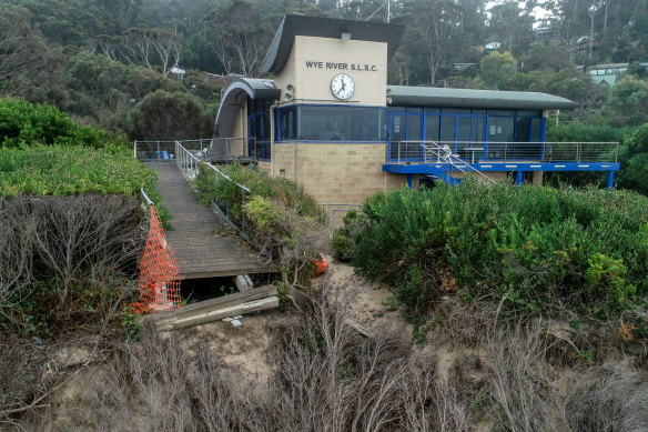 Damage to the ramp at Wye River. 