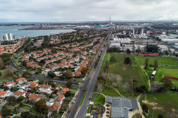 Fishermans Bend and Port Phillip – in the danger zone from sea-level rises.