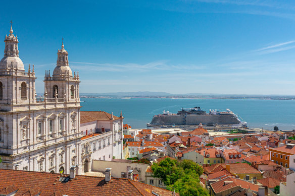 Norwegian Viva, pictured arriving in Lisbon on her maiden voyage. It marks her Europe debut.