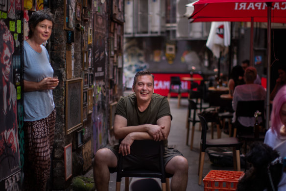 New podcasts by Sophie Cunningham and Christos Tsiolkas take listeners to their favourite places to walk in Melbourne. Shot taken at Bar Americano.