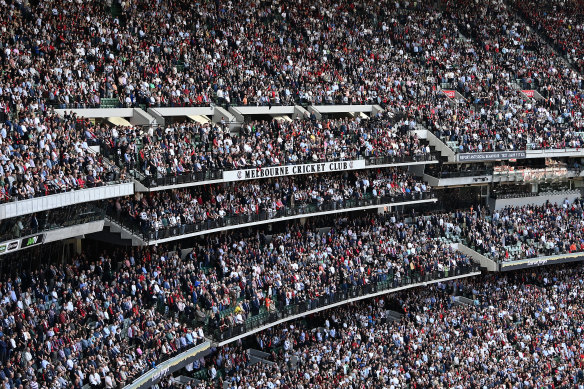 Crowd numbers at the ’G were at record lows this season, but round 15 has picked up slightly.