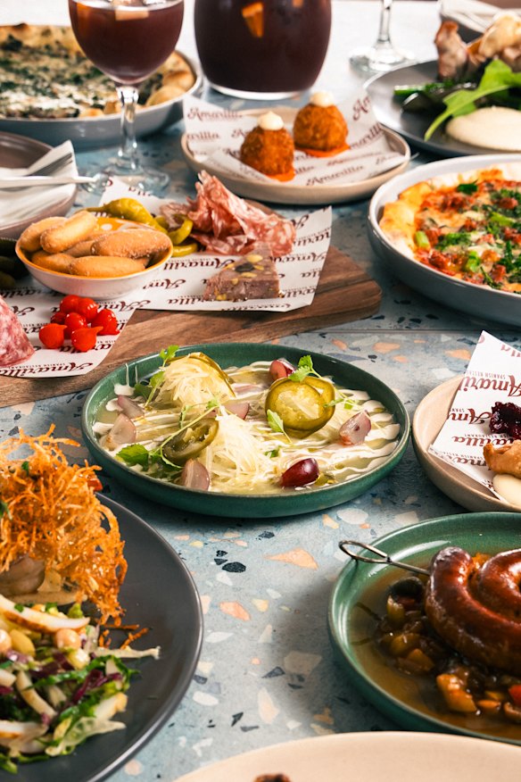 A spread of tapas from Amarilla. 
