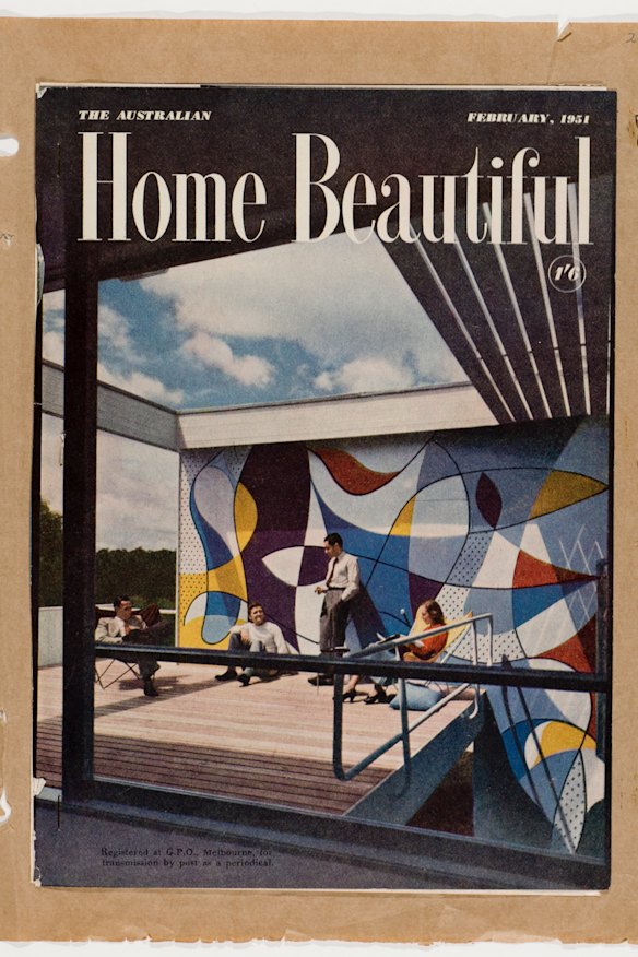 The Australian Home Beautiful with Rose Seidler House mural by Harry Seidler. Melbourne, February 1951, State Library of NSW collection, cover reproduction.