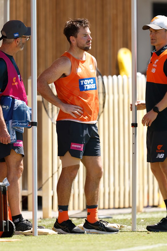 Giants small forward Brent Daniels hurt his hamstring against Collingwood.