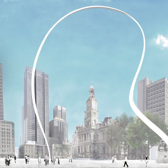 An artist’s impression of the Cloud Arch sculpture.
