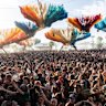 Festivalgoers during the first weekend of the 2025 Coachella Valley Music and Arts Festival, in Indio, Calif.