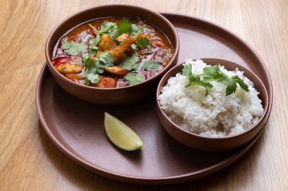 Brazilian prawn curry.