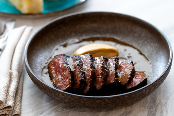 The go-to dish: MB5+ wagyu rump with celeriac cream, black pepper jus is rich, savoury and clean-tasting. 