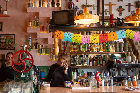 Inside Ballarat’s cosy and colourful Pancho restaurant.