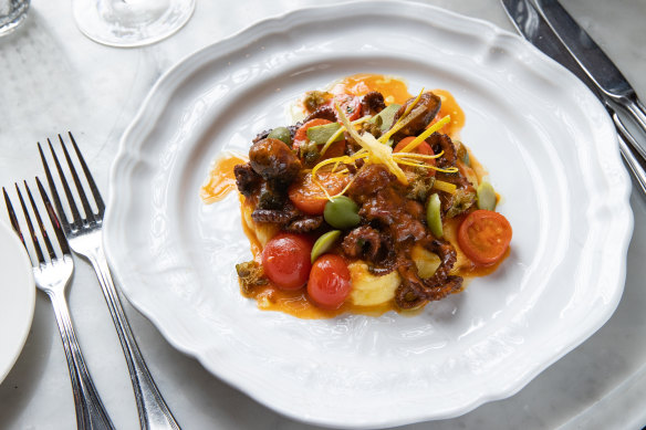 Caterina’s will soon be plating up baby octopus with red wine, tomato, olives and soft polenta again.
