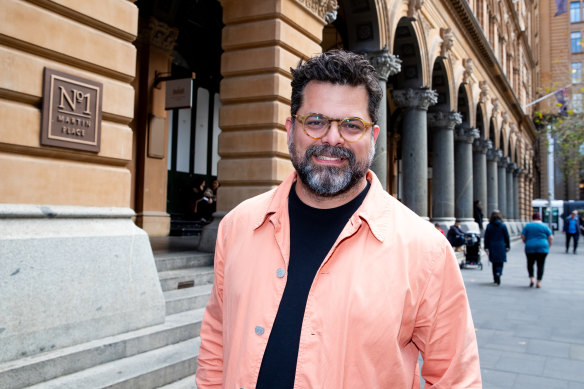 Alejandro Saravia outside his soon-to-open Martin Place restaurant Morena.