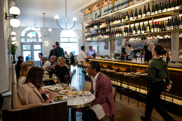 The clamorous dining room has a 20-seat private room and a stool-lined bar saved for walk-ins.