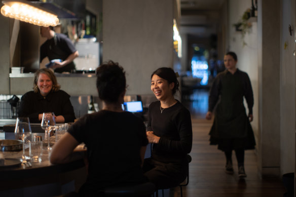 Etta owner Hannah Green (left) is ever-present in the dining room.